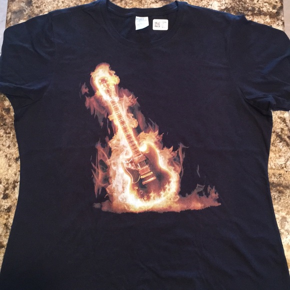 Port & Company Flame Guitar T-Shirt - Picture 12 of 16